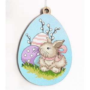 W 10316 Cross stitch pattern PDF - Egg with Easter bunny
