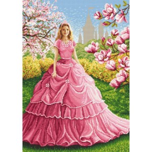 S 10622 Cross stitch pattern for a phone - Magnolia lady