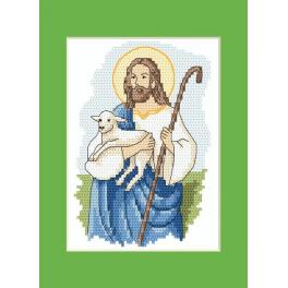 S 8623 Vzor na vyšívání na mobil - Velikonoční karta - Ježíš Kristus