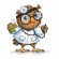 Cross stitch pattern for a phone - Small owl - doctor
