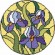 Cross stitch pattern for a phone - Stained glass - Irises