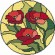 Cross stitch pattern for a phone - Stained glass - Poppies