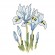 Cross stitch pattern for a phone - Subtle irises