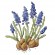 Cross stitch pattern for a phone - Delicate sapphires